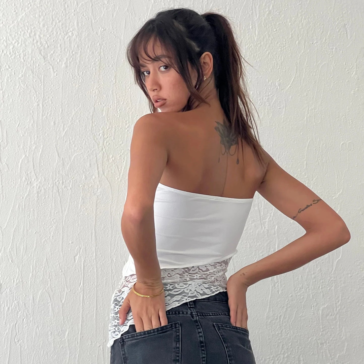 Lace Off-Shoulder Bandeau