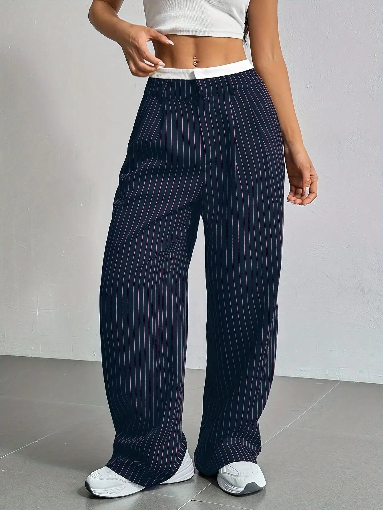 Striped Wide Pants