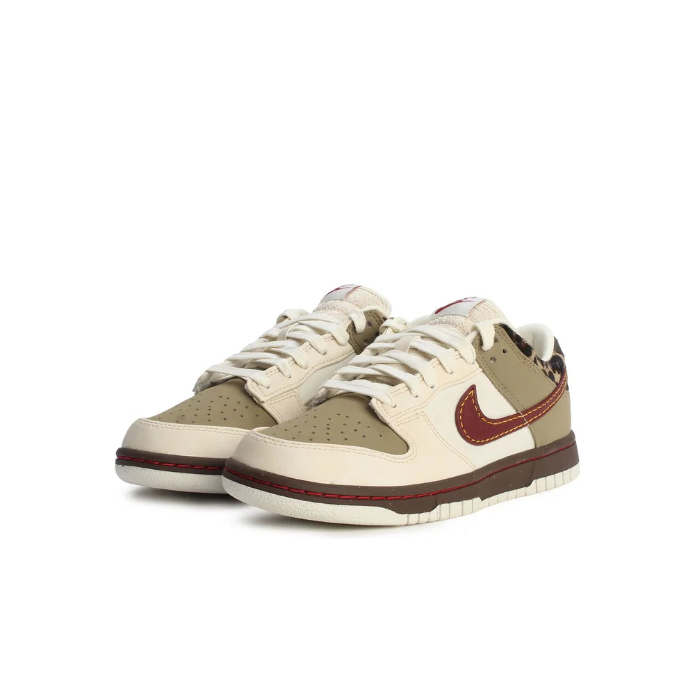 Nike Dunk Low Retro Khaki Team Red Pearl White