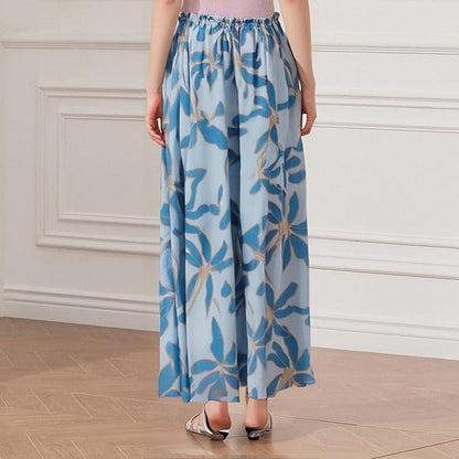 Floral Drawstring Maxi Skirt