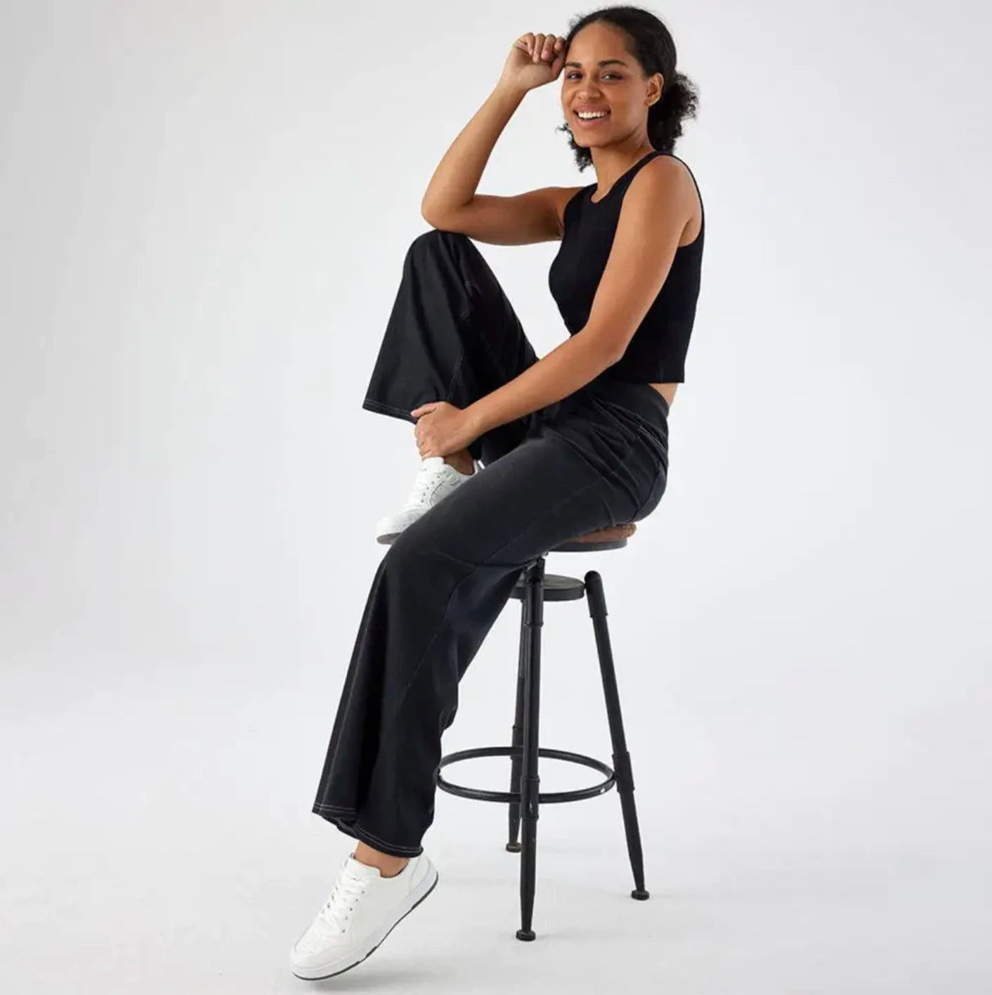 High-Waist Wide-Leg Jeans