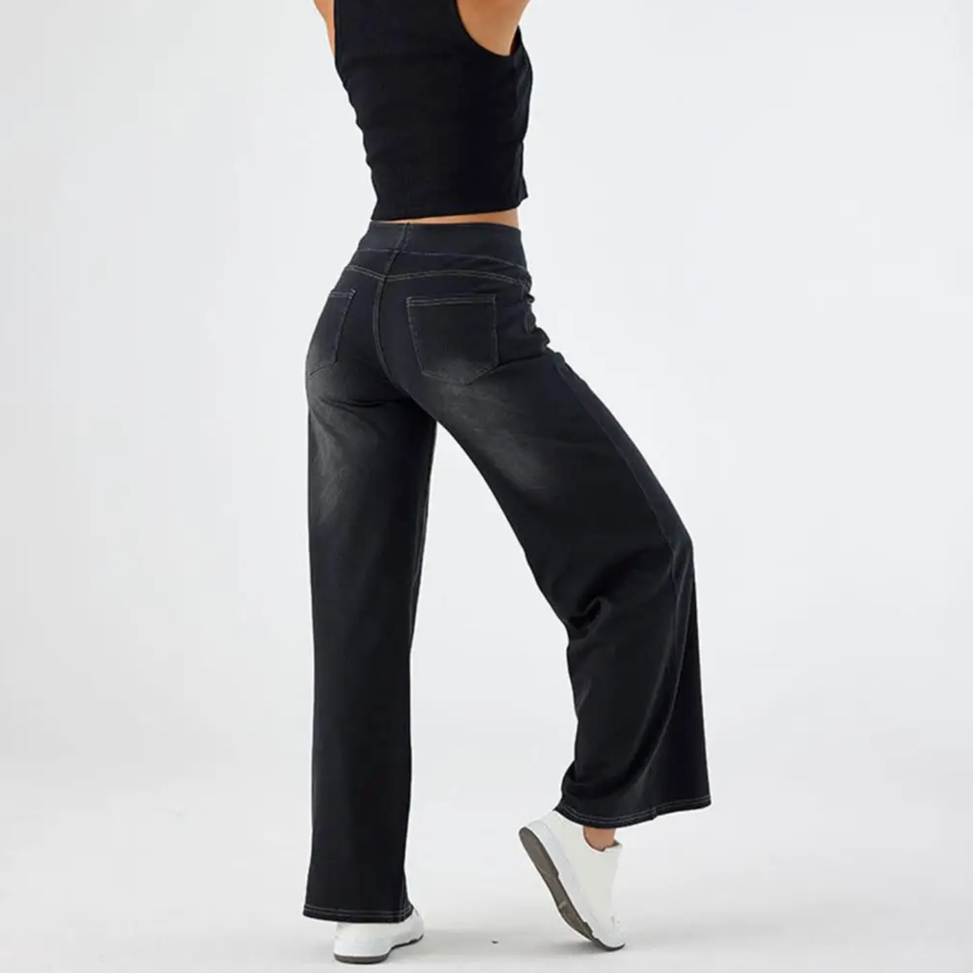 High-Waist Wide-Leg Jeans