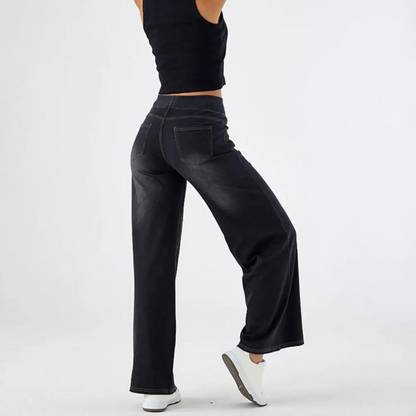 High-Waist Wide-Leg Jeans