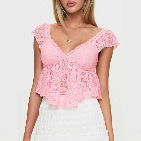 Lace V-Neck Top