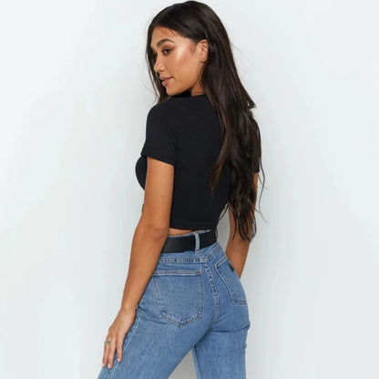 Ribbed Curve Tee