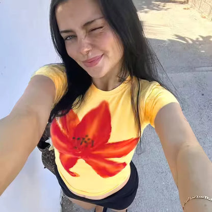 Floral Crew Neck Tee