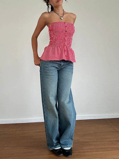 Gingham Ruffle Cami