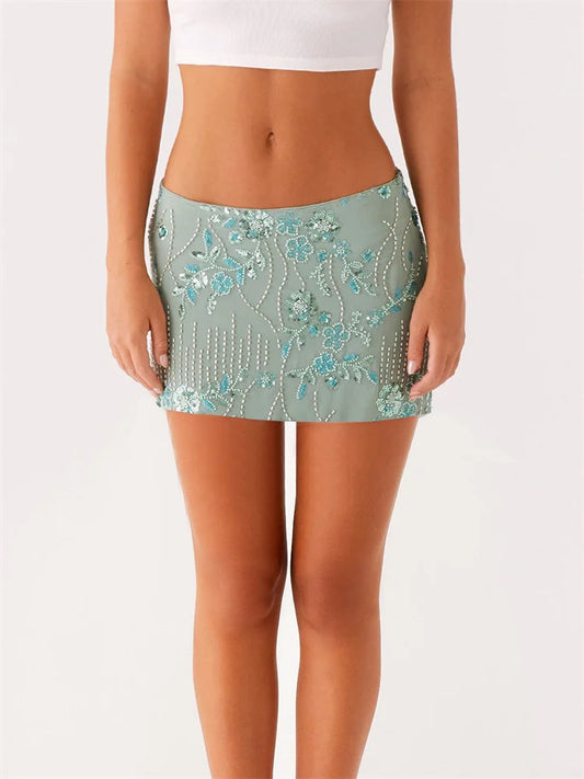 Sequined Mini Skirt