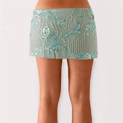 Sequined Mini Skirt