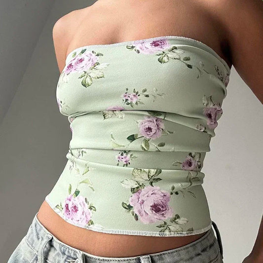 Floral Knit Crop Tank