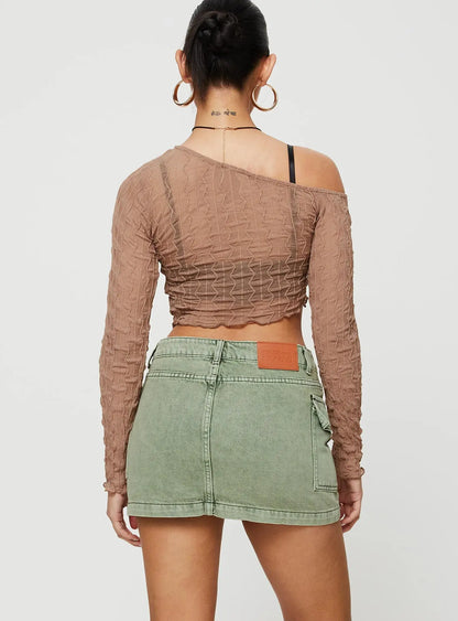 Denim Pocket Mini Skirt