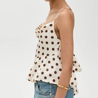 Polka Dot Ruffle Cami