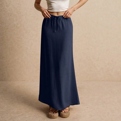 Maxi Skirt with Drawstring