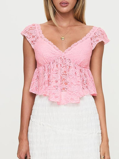 Lace V-Neck Top