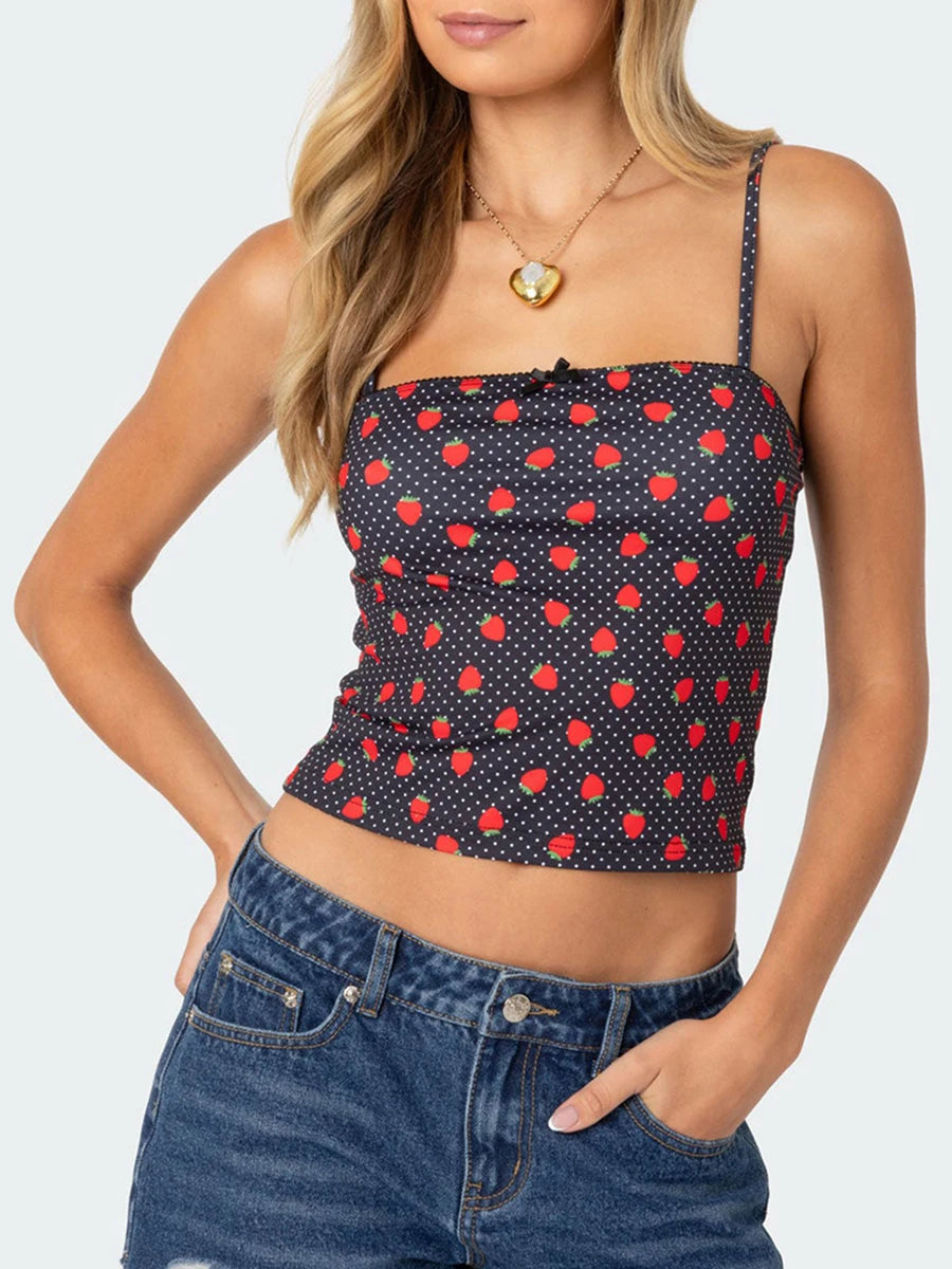 Strawberry Bow Cami