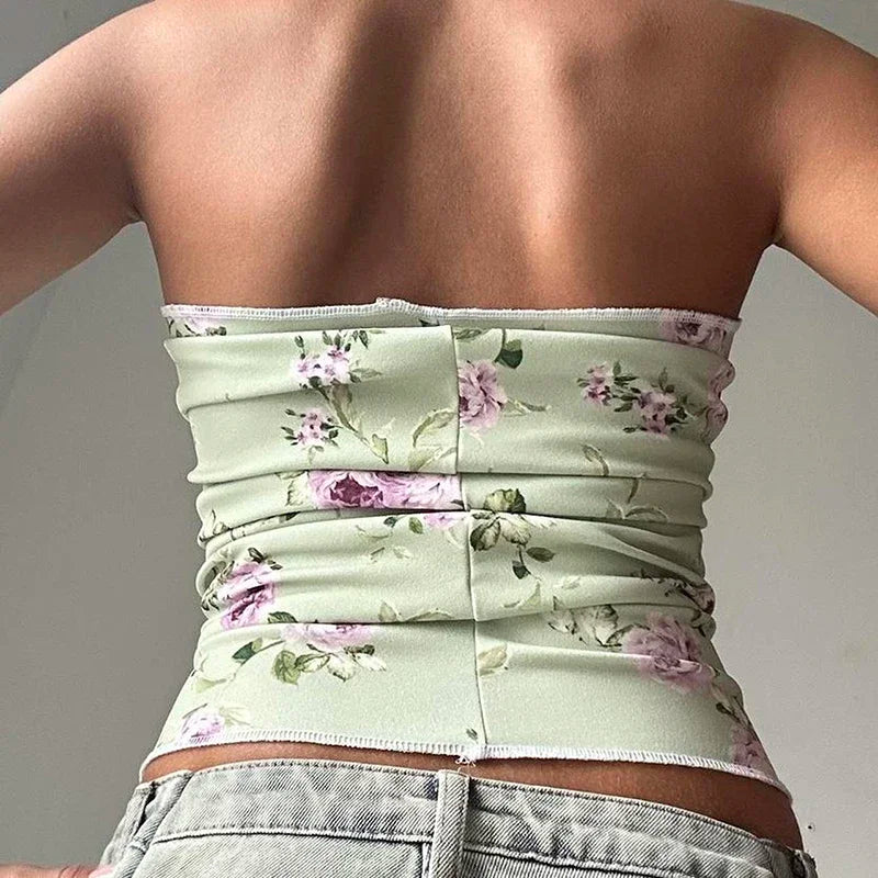 Floral Knit Crop Tank