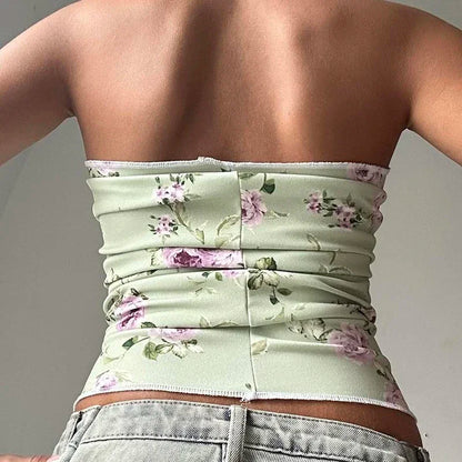 Floral Knit Crop Tank