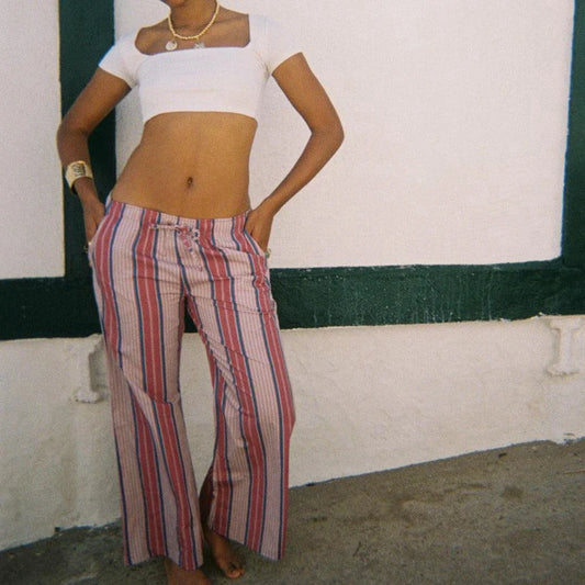Striped Wide Leg Pants