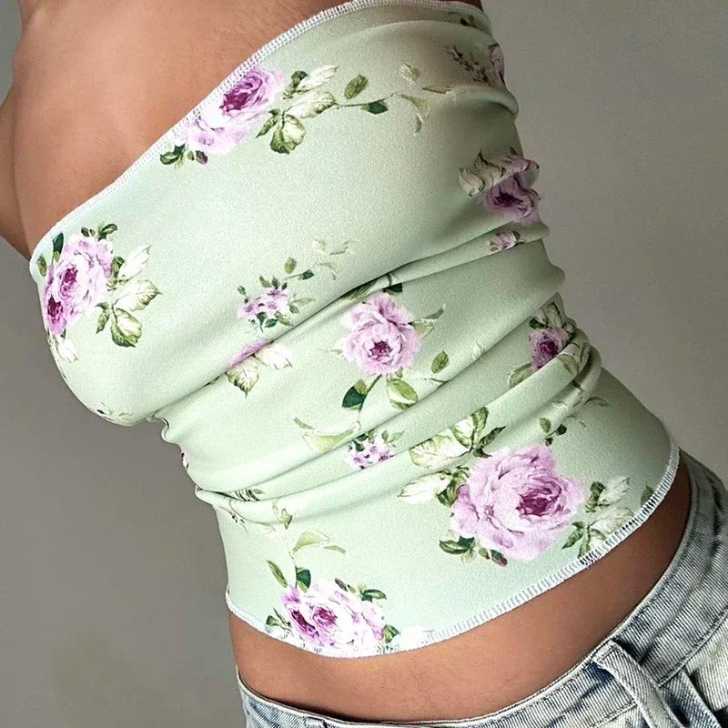 Floral Knit Crop Tank