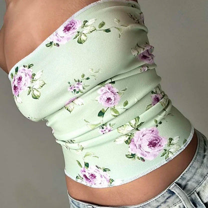 Floral Knit Crop Tank