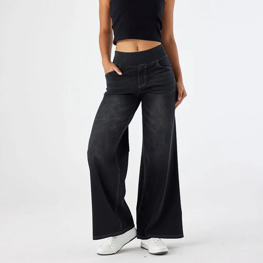 High-Waist Wide-Leg Jeans