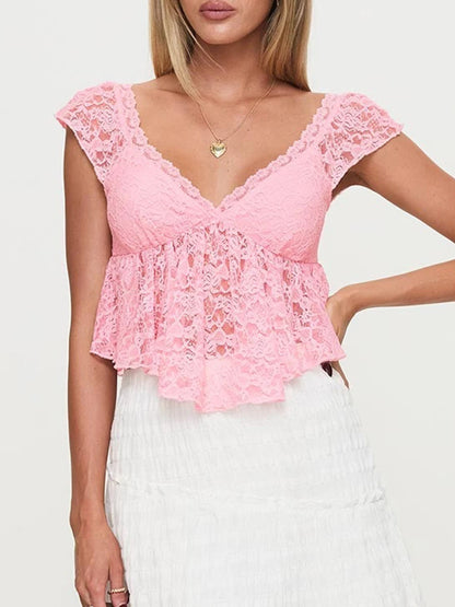 Lace V-Neck Top