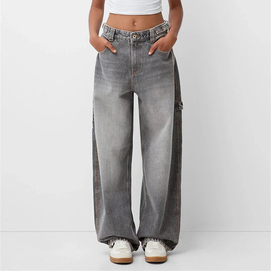 Baggy Wide Leg Denim Jeans