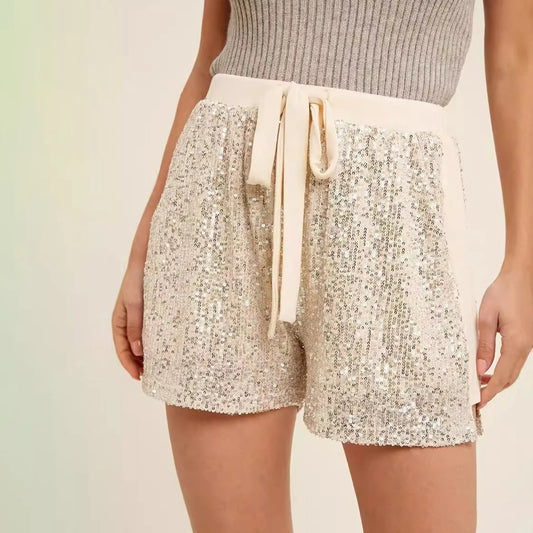 Velvet Sequin Lounge Shorts