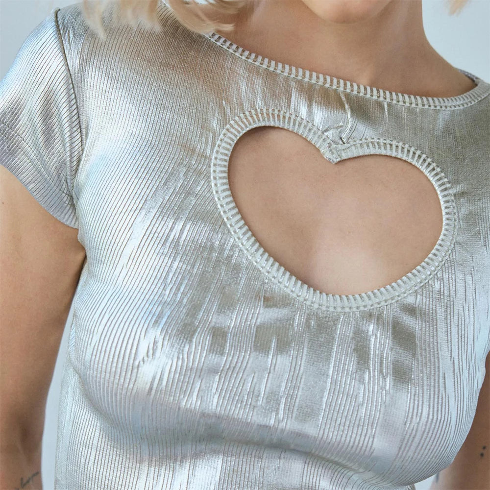 Cut-Out Boat Neck Tee