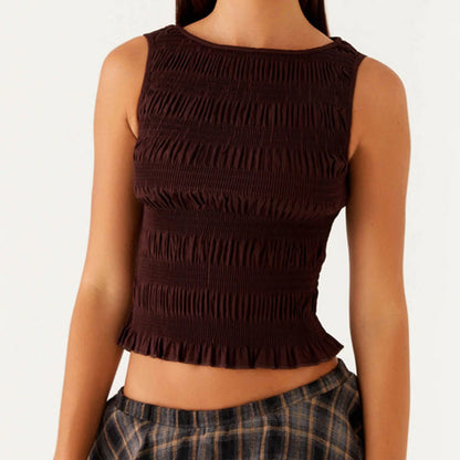 Velvet Sleeveless Top