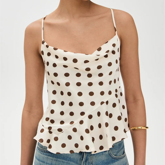 Polka Dot Ruffle Cami