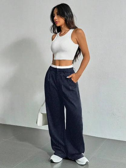 Striped Wide Pants