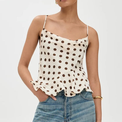 Polka Dot Ruffle Cami