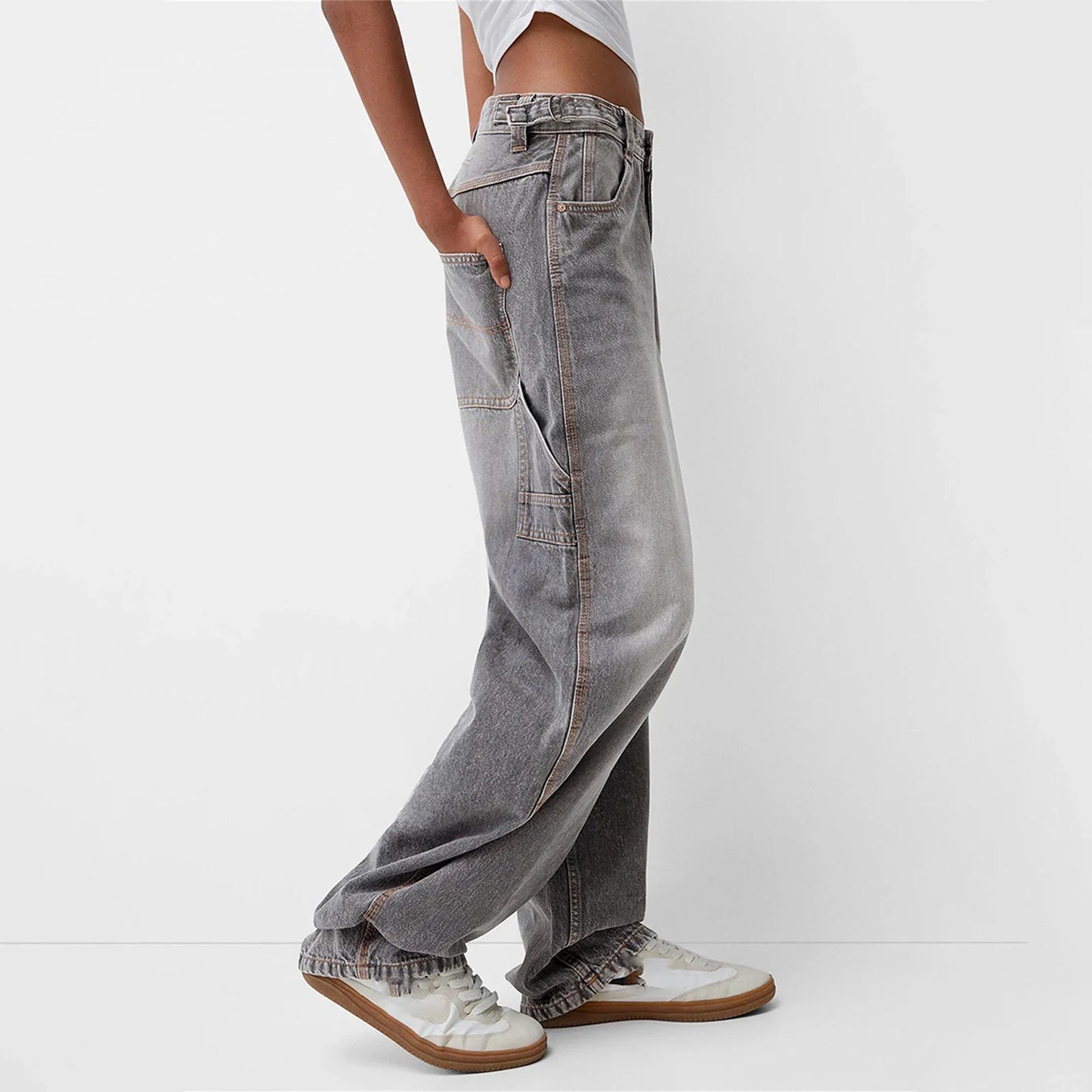 Baggy Wide Leg Denim Jeans