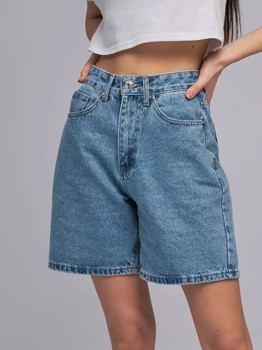 Straight Denim Shorts