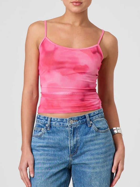 Floral Open-Back Cami