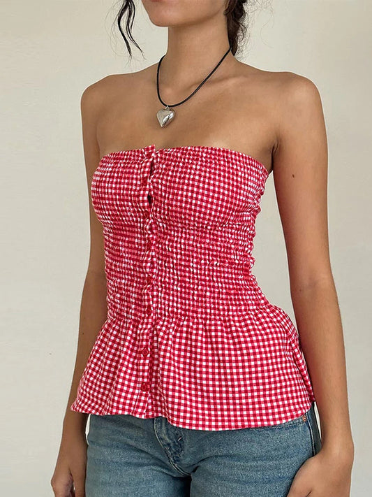 Gingham Ruffle Cami