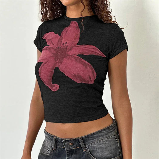 Floral Crew Neck Tee