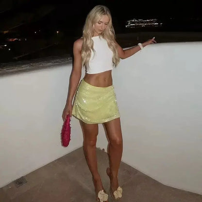 Sequin Mini Skirt