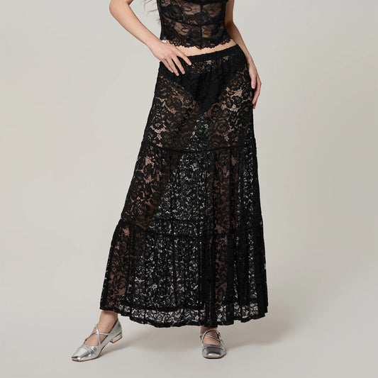 Lace Sheer Skirt