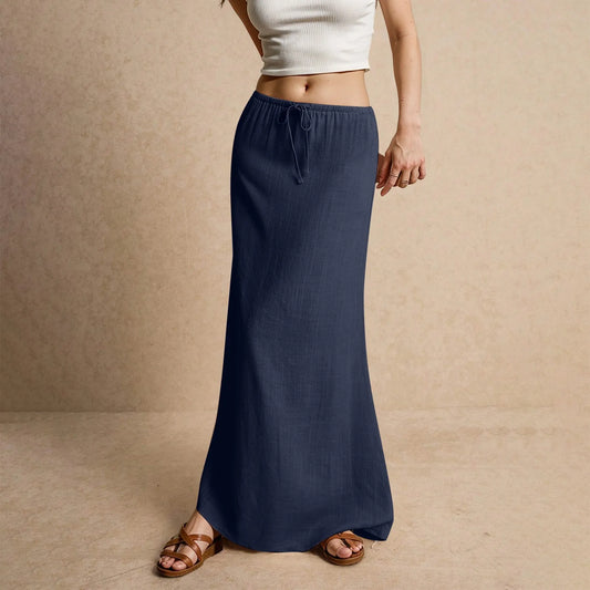 Maxi Skirt with Drawstring