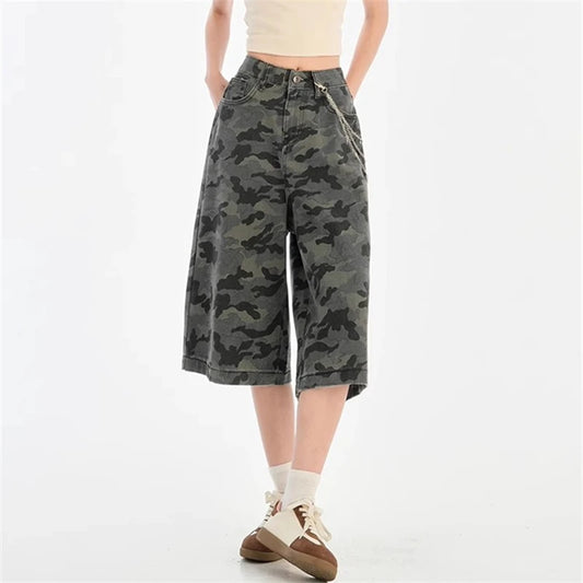 Camouflage Cargo Capris