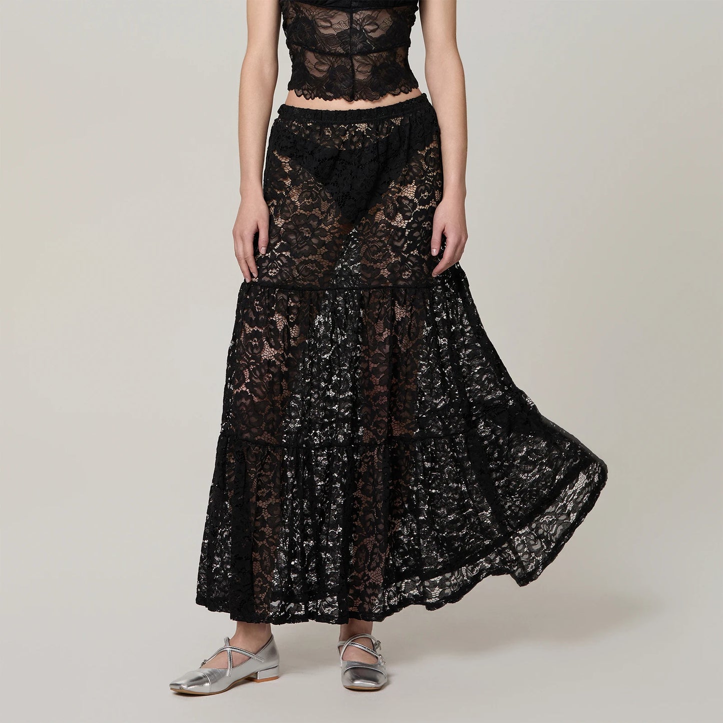 Lace Sheer Skirt