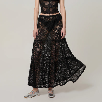 Lace Sheer Skirt