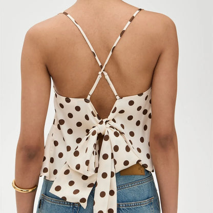 Polka Dot Ruffle Cami