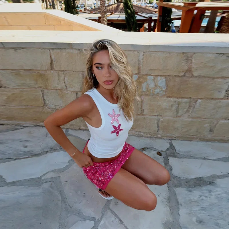 Sequin Strap Tank Top